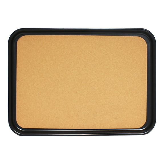 Excellante 16 x 12 rectangular slip resistant tray w/cork, black, comes in each