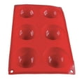thumbnail image 1 of Excellante 2.7 Oz, Hemisphere High Heat Silicone Baking Mold, 6 Cavities, Comes In Each, 1 of 2