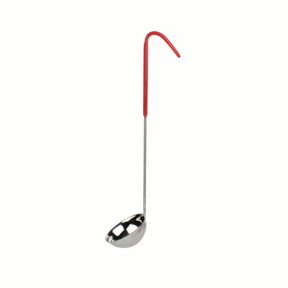 Excellante 2 oz, one piece color coded ladle, red handle,, comes in each