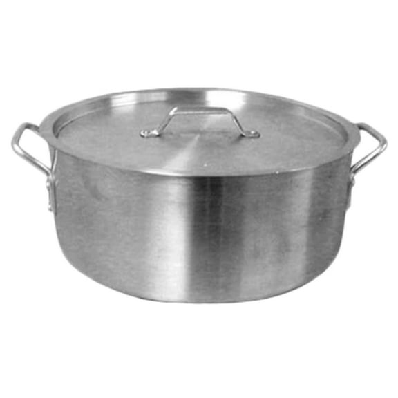 Excellante 20 quart Aluminum brazier pot & lid mirror finish, comes in each