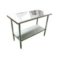 thumbnail image 1 of Excellante 24" x 72" x 35", 430 stainless steel worktable, flat top, comes in set, 1 of 1