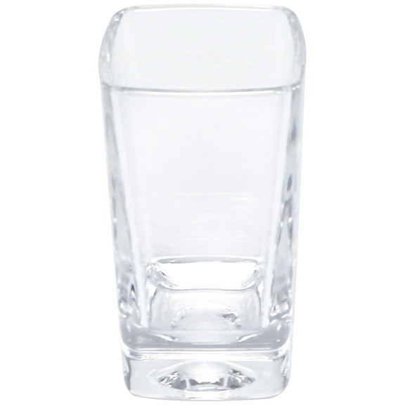 Excellante 3.0 oz shot glass, square, heavy base, polycarbonate, clear, comes in each