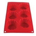 thumbnail image 1 of Excellante 3.7 Oz, Brioche High Heat Silicone Baking Mold, 6 Cavities, Comes In Each, 1 of 2