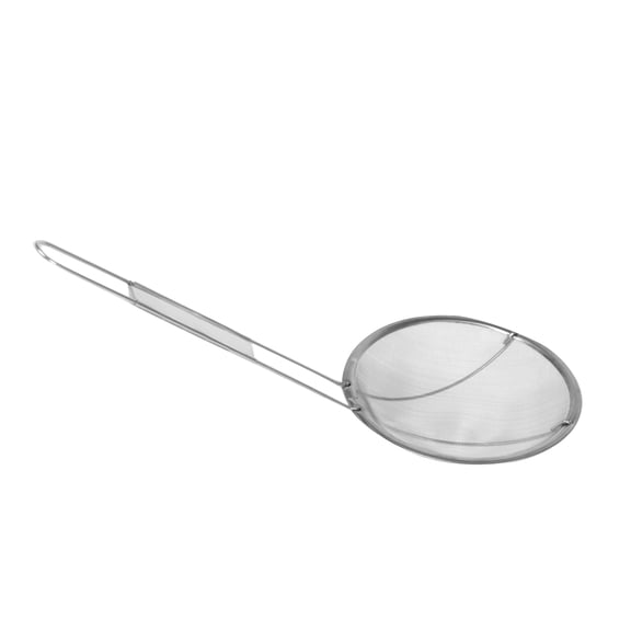 Excellante 5.5" x 14.25" round fine skimmer, stainless steel, comes in each