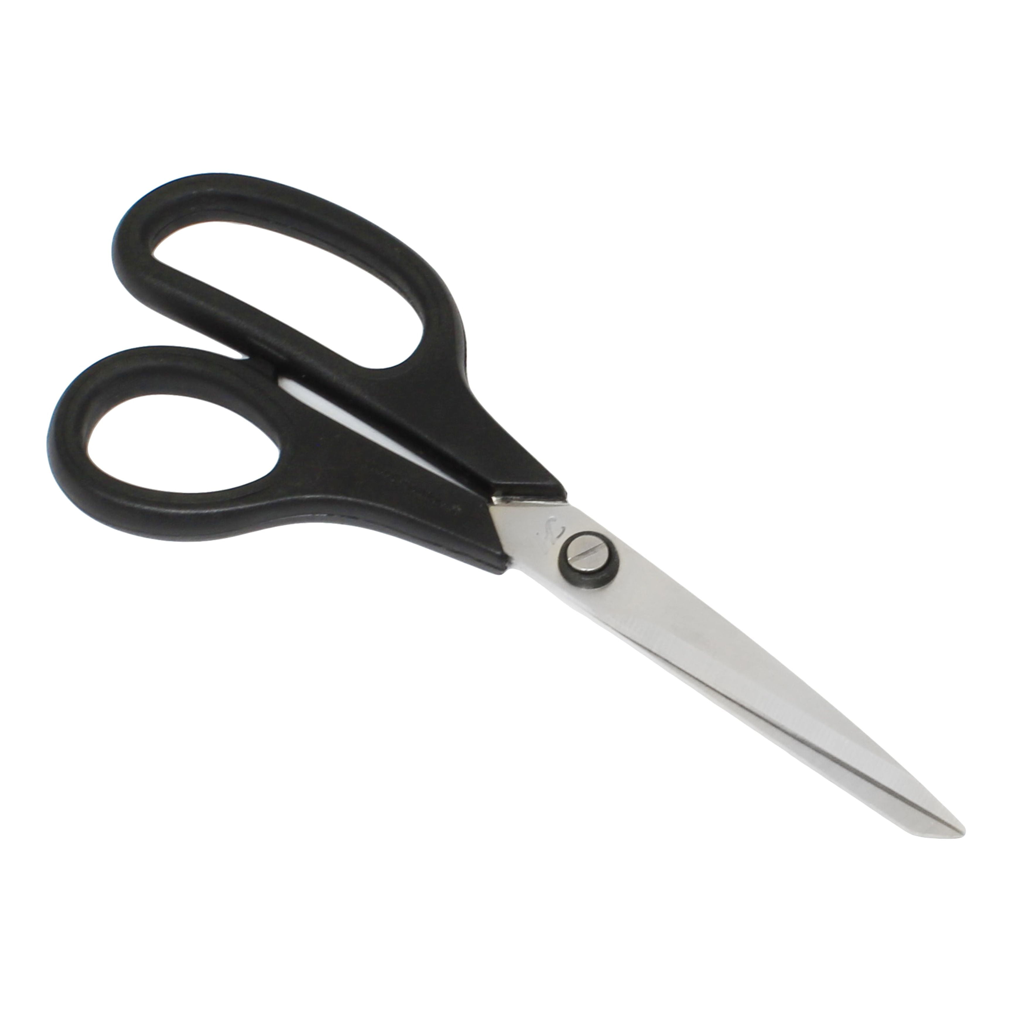 Excellante 7.75" scissor, stainless steel with plastic handle, 4" blade. Comes in dozen