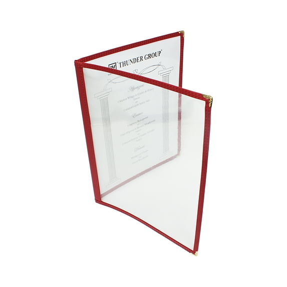 Excellante 8.5" x 11" double fold menu cover, maroon, comes in each