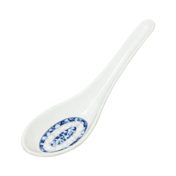 Excellante Blue dragon melamine dinnerware collection 3/4 oz, 5 5/8" x 1 5/8" won ton soup spoon, comes in dozen