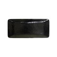 thumbnail image 1 of Excellante Classic Black Extra Heavy Weight Melamine Dinnerware Collection 11 1/4" X 5" Rectangular Plate, Comes in Dozen, 1 of 2