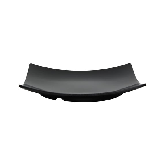 Excellante Classic Black Extra Heavy Weight Melamine Dinnerware Collection 6" Flare Plate, 1" Deep, Comes in Dozen