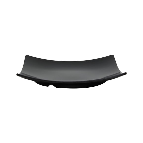 Excellante Classic Black Extra Heavy Weight Melamine Dinnerware Collection 6" Flare Plate, 1" Deep, Comes in Dozen