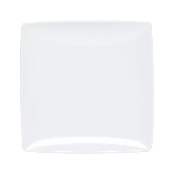 Excellante Classic White Extra Heavy Weight Melamine Dinnerware Collection 6" Square Plate, 1/2" Deep, Comes in Dozen
