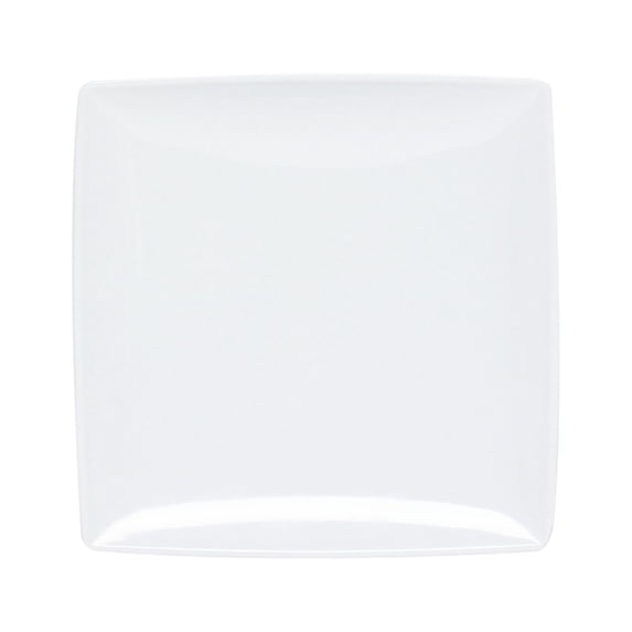 Excellante Classic White Extra Heavy Weight Melamine Dinnerware Collection 6" Square Plate, 1/2" Deep, Comes in Dozen