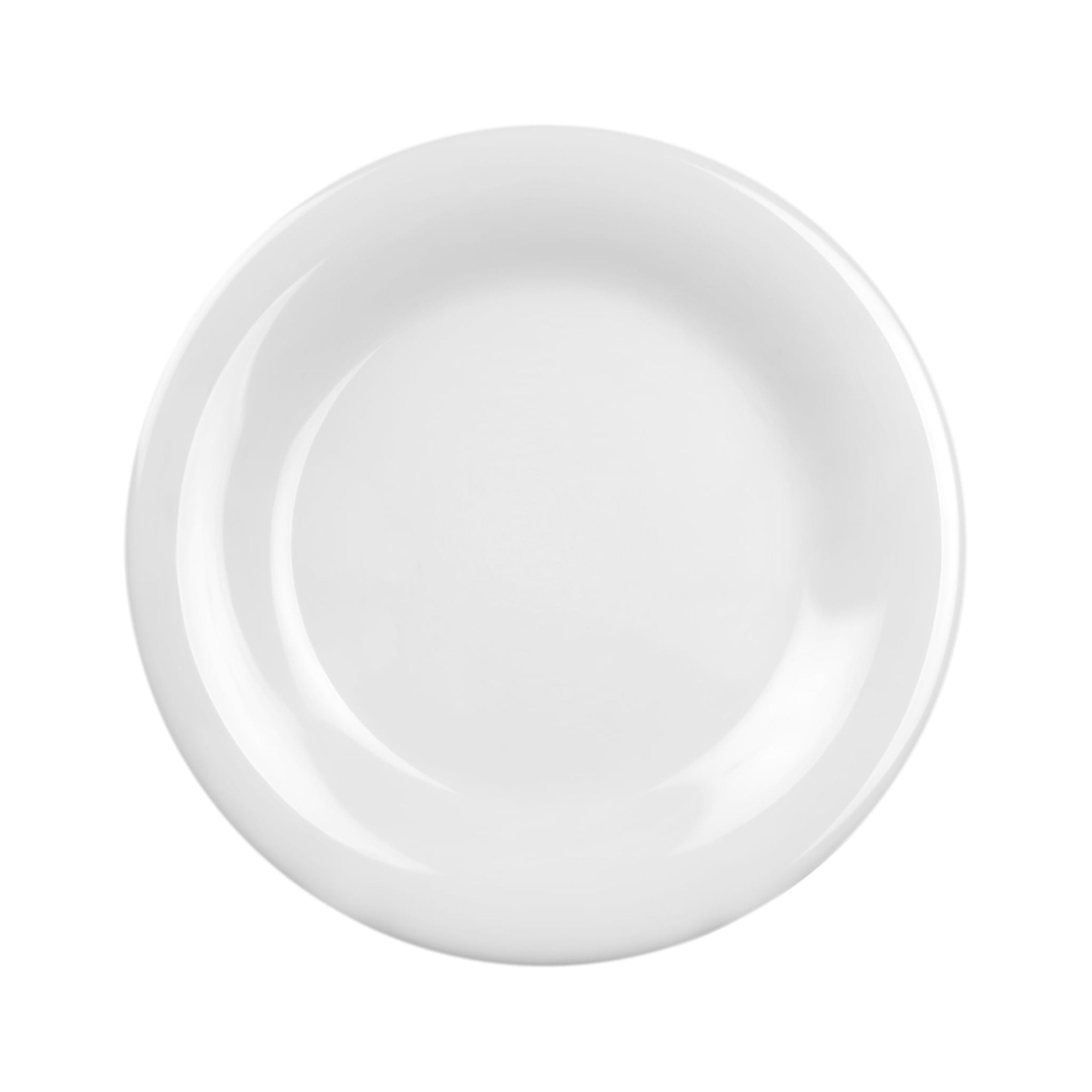 White Melamine 6.5" Round Salad and Dessert Plate