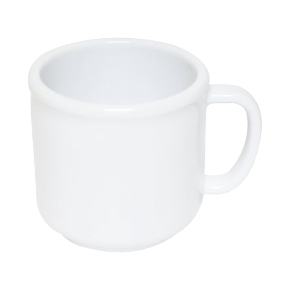 Excellante Color White melamine dinnerware collection 10 oz mug, white, comes in dozen