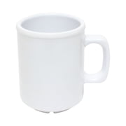 Excellante Color White melamine dinnerware collection 8 oz mug, white, in dozen