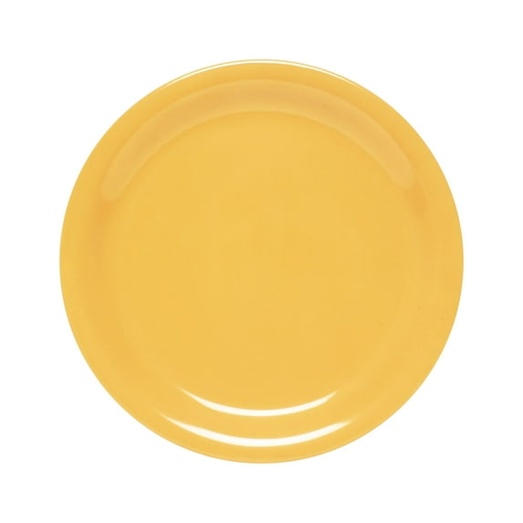 Excellante Color Yellow Melamine Dinnerware Collection 6.5 Inch Narrow Rim Round Plate, Comes in Dozen