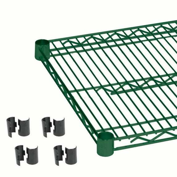 Excellante Epoxy coating wire shelves 18" x 72" with 4 set plastic chip, comes in 2 shelves