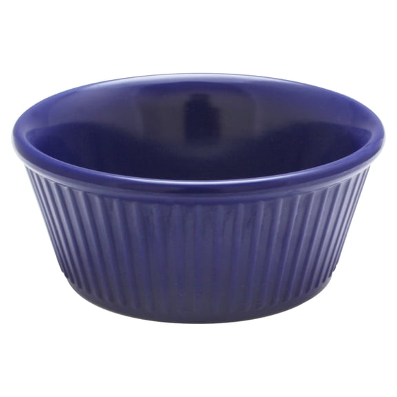 Excellante Fluted Melamine Ramekin Collection 3-1/2 oz., 3-3/8" Fluted Ramekin, Cobalt Blue, Comes in Dozen