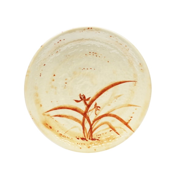 Excellante Gold Orchid Melamine Dinnerware Collection 8 1/4" Plate, Comes in Dozen