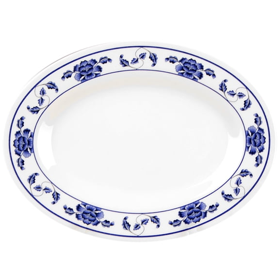Excellante Lotus Melamine Dinnerware Collection 9" x 6 5/8" Platter, Comes in Dozen