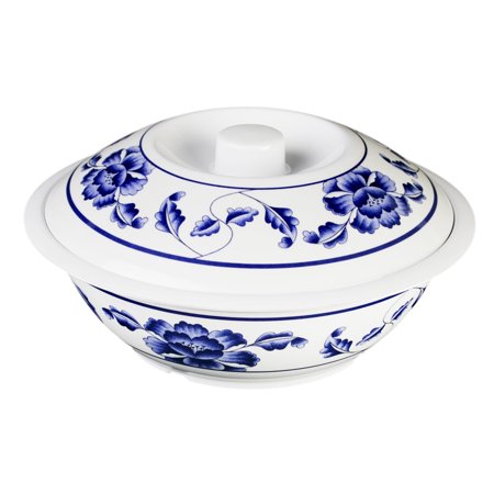 Excellante Lotus melamine dinnerware collection 80 oz, 11" serving bowl w/ lid, comes in each