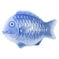 thumbnail image 1 of Excellante Melamine Dinnerware Collection 12" Fish Shape Platter, Blue Color, Comes in Dozen, 1 of 4