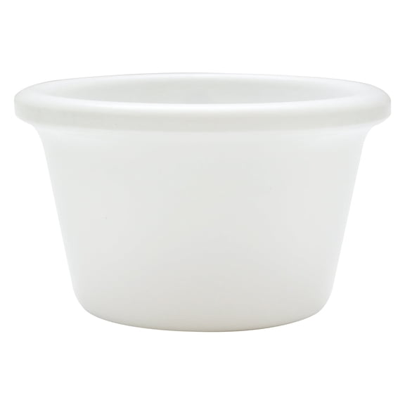 Excellante Melamine Ramekin Collection 1-3/4 oz., 2-1/2" Smooth Ramekin, White-Retail Pack, Comes in Pack of 12