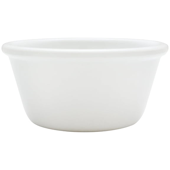 Excellante Melamine Ramekin Collection 3 oz., 3-1/8" Smooth Ramekin, White, Comes in Dozen