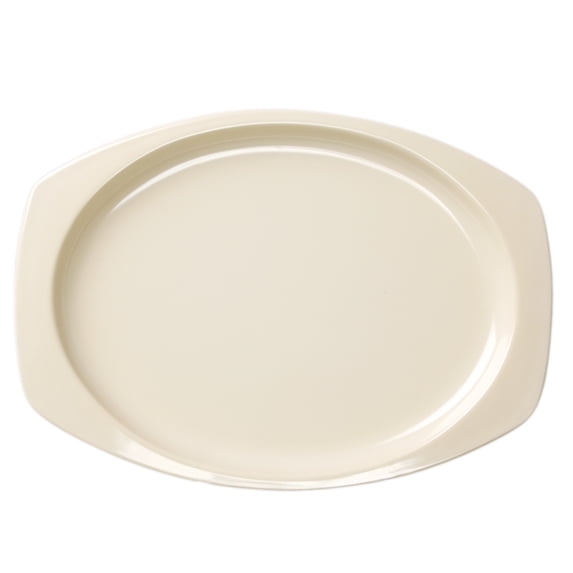 Excellante Nustone Tan Melamine Dinnerware Collection 11.5 inch x 7.5 inch, Rectangular Platter, Comes in Dozen
