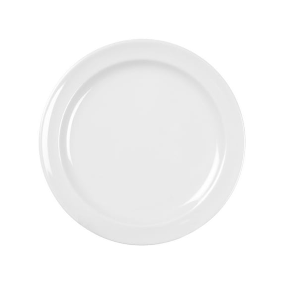 Excellante Nustone white melamine dinnerware collection 10.25 inch, round dinner plate, comes in dozen