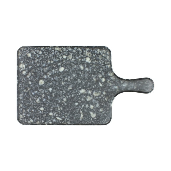 Excellante Onyx melamine serveware 8 1/2" x 7" serving board w/handle, faux marble, comes in each
