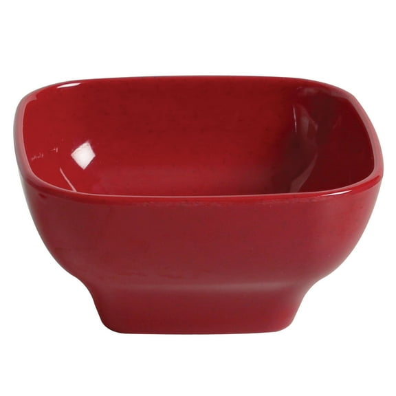 Excellante Passion Red Melamine Dinnerware Collection 5.50 x 5.50 Inch Round Square Bowl, 2.75 Inch Deep - 16 oz., Comes In Each