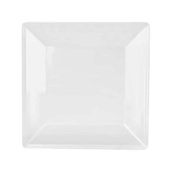 Excellante Passion White Melamine Dinnerware Collection 10.25 X 10.25 Inch Square Plate, 1.75 Inch Deep, Comes in Each