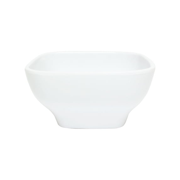 Excellante Passion White Melamine Dinnerware Collection 4.75 x 4.75 Inch Round Square Bowl, 2-1/2 Inch Deep - 12 oz., Comes In Each