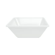 Excellante Passion White Melamine Dinnerware Collection 6 x 6 Inch Square Bowl, 2.25 Inch Deep - 16 oz., In Each