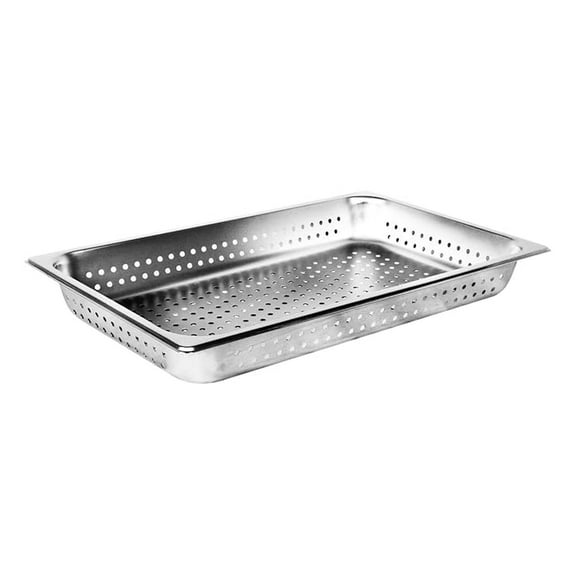 Excellante Perforated Steam Pan - Full Size 2 Inch Deep 24 Gauge - NSF Approved Stainless Steel Hotel Pans for Kitchens, Catering, Buffets