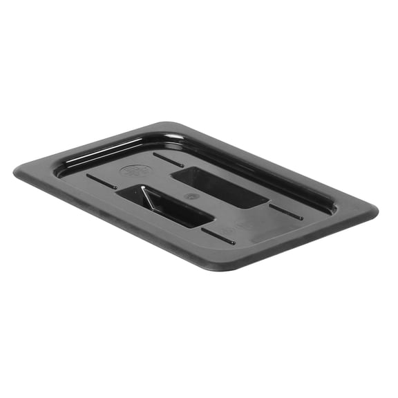 Excellante Quarter size solid cover for polycarbonate food pan, black, NSF certified, comes in each