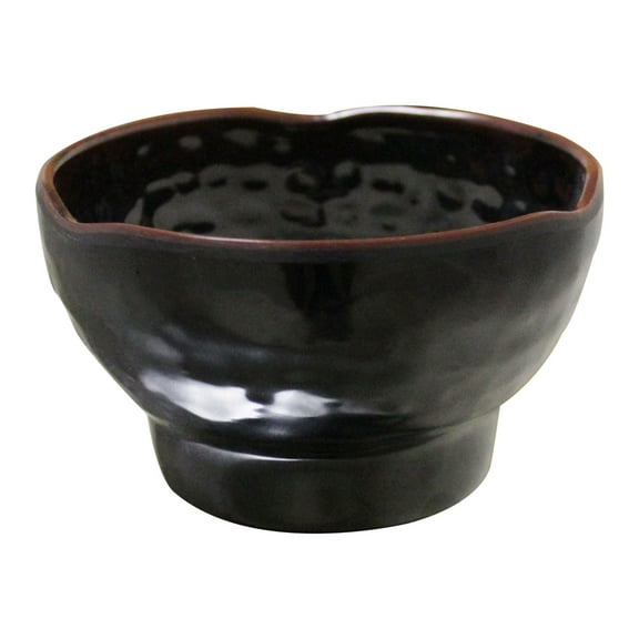Excellante Tenmoku Melamine Dinnerware Collection 10 oz., 4 1/2" Wave Rice Bowl, Comes In Dozen