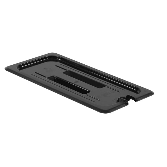 Excellante Third size slotted cover for polycarbonate food pan, black, NSF certified, comes in each