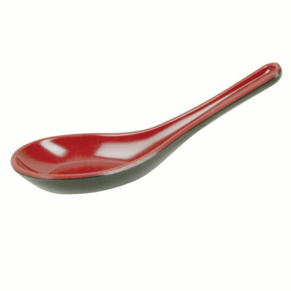 Excellante Two tone melamine dinnerware collection 3/4 oz, 5 5/8" x 1 5/8" spoon, comes in dozen