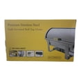 thumbnail image 1 of Excellante stainless steel 8 quart roll top / golden handle chafer, comes in set, 1 of 2