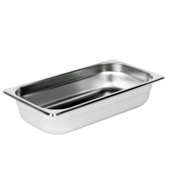 Excellante third size 2 1/2" deep 22 gauge anti jam pans, comes in each