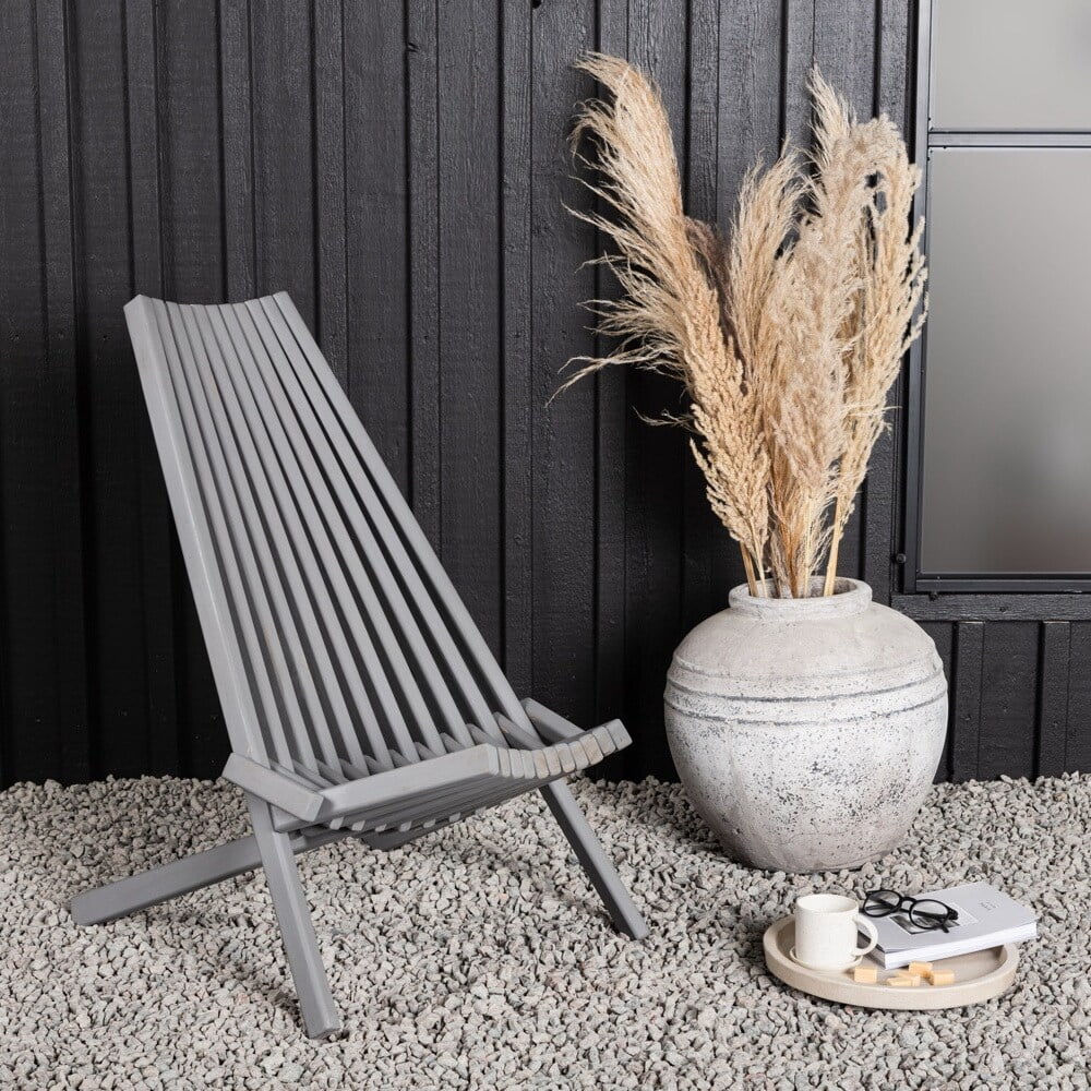 Grey wooden garden online chairs