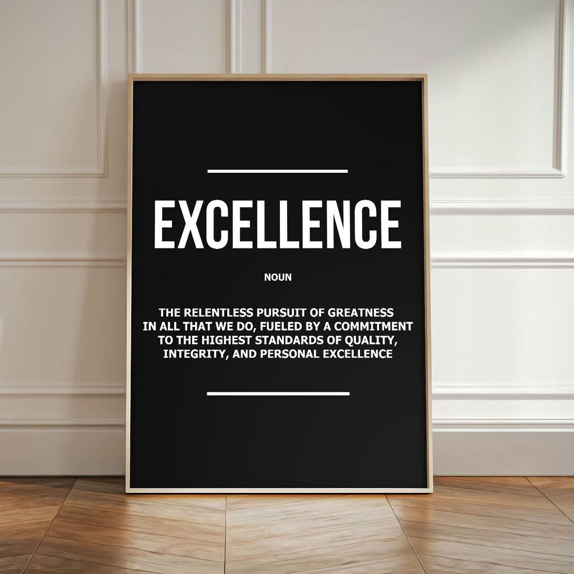 Excellence Definition Motivational Quote Success Poster , Poster Print ...