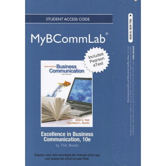 Excellence in Business Communication Student Access Code (Mybcommlab)