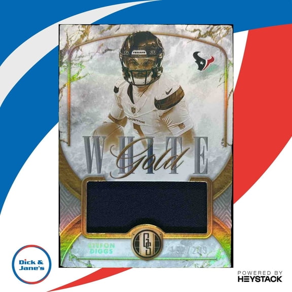 Excellent Houston Texans Stefon Diggs Panini Gold Standard White Gold Memoribilia #WG-SDS Football Card
