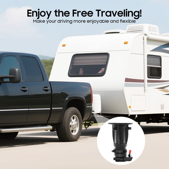 Excellent Performance Black Adjustable 5th Wheel Adapter for Camper,Trailer's Kingpin Box