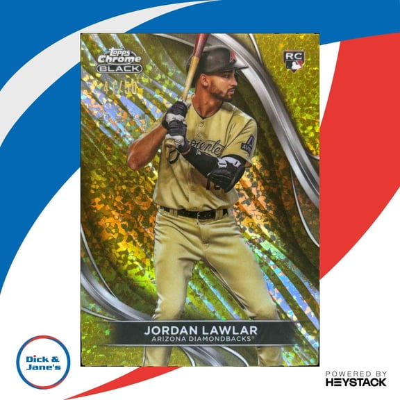 Excellent Topps Chrome Black Base Gold Mini Diamond Refractors Jordan Lawlar #3 Arizona Diamondbacks Arizona Diamondbacks MLB Baseball Trading Card
