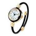thumbnail image 1 of black gold geneva cable band women's small size bangle watch, 1 of 2