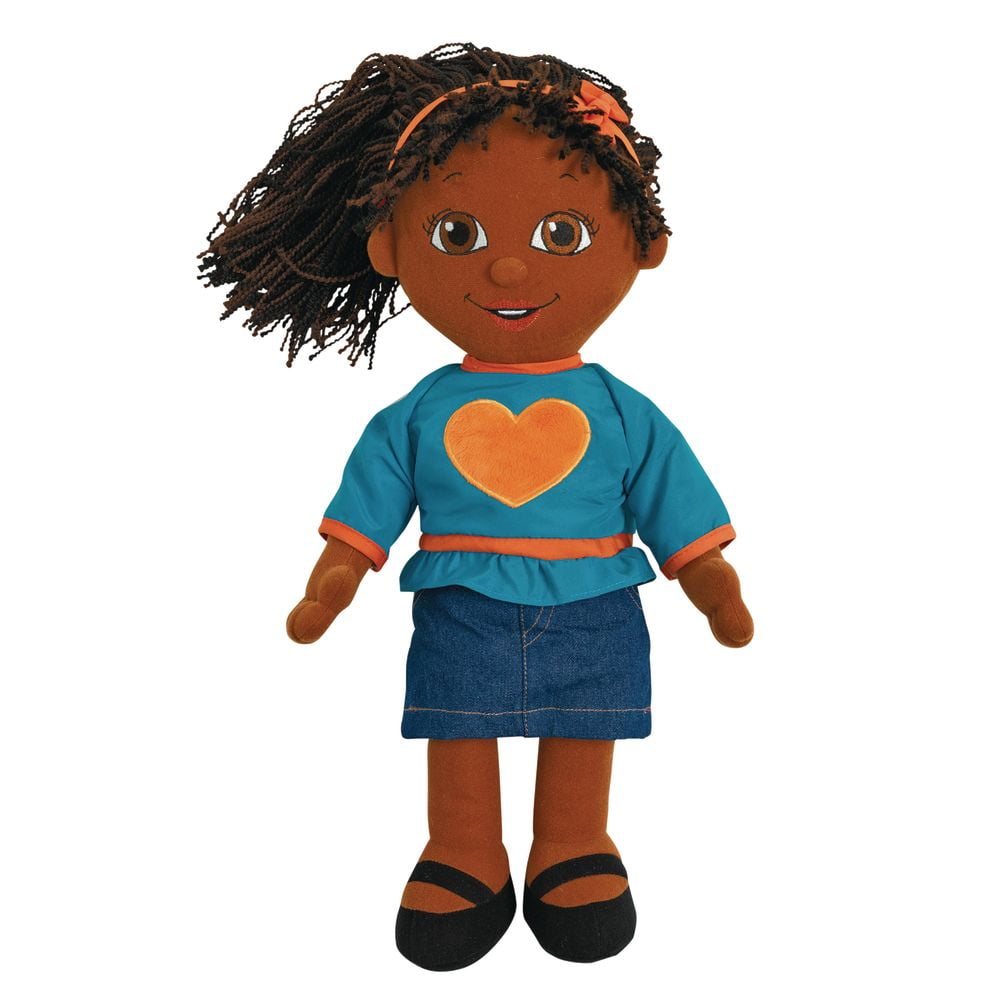 Excellerations 19\" African American Girl Cuddle Buddy